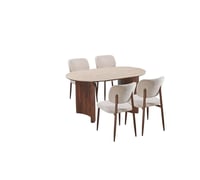 طاولة طعام سرميك 4 كراسي