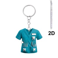 ميدالية مفاتيح بشكل قميص بدلة طبية