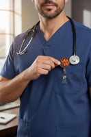 حامل بطاقة مع شعار مجسم ميدك