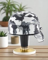 غطاء راس طبي ولراكبي الدراجات مموه ابيض