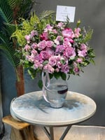 فازة ورد وسمك الزينة الفايتر