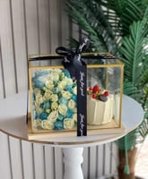 تنسيق كيك ورد بوكس زجاجي