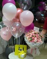 بوكية ورد وعلبة باتشي وبالونات