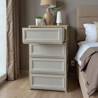 درج تخزين بتصميم خشبي ( 4 دور ) كبير- رقم الموديل(...