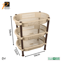 أرفف تخزين (خضار) بيضاوي 3 دور- رقم الموديل(352B)