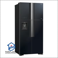 ثلاجة دولابي هيتاشي 19.1 قدم رمادي زجاجي