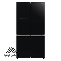 ثلاجة هيتاشي 4 أبواب 18.1 قدم – إنفرتر زجاج أسود أ...