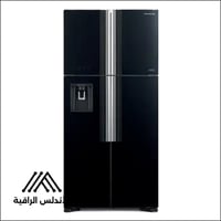 ثلاجة هيتاشي 4 أبواب 19.1 قدم – إنفرتر زجاج أسود أ...