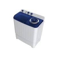 غسالة فالكون حوضين 5 كيلو أبيض غطاء أزرق FL805TW