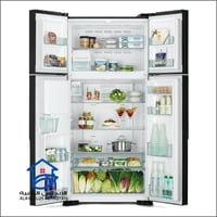 ثلاجة دولابي هيتاشي 19.1 قدم رمادي زجاجي