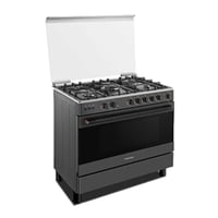 موقد غاز توشيبا لافا 90×60 خمس شعلات SABAF اسود مط...