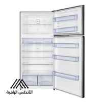 ثلاجة هايسنس بابين فضي 635 لتر 22.4 قدم نو فروست ا...