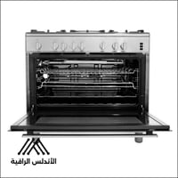 موقد غاز إلبا 90 سم – 5 عيون – بحاجز خلفي – شبك ثق...