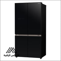 ثلاجة هيتاشي 4 أبواب 18.1 قدم – إنفرتر زجاج أسود أ...