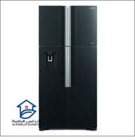 ثلاجة دولابي هيتاشي 19.1 قدم رمادي زجاجي