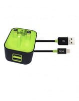 شاحن حائط مع كابل لايتننج أسود/أخضر