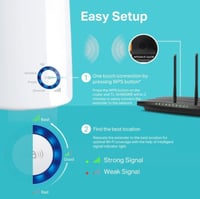 موزع شبكة و موسع نطاق واي فاي TP-Link TL-WA850RE ب...