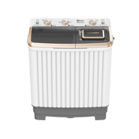 غسالة دانسات حوضين سعة 6.5 كيلو، أبيض