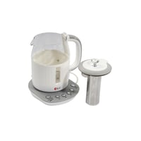 غلاية ماء زجاجية مع فلتر الشاي والأعشاب ابيض و شفا...