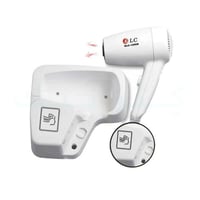 مجفف شعر مع قاعدة للتثبيت على الجدار من DLC