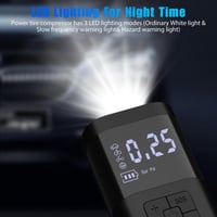 منفاخ هواء متنقل قابل للشحن شاشة ديجيتال مع كشاف ل...