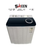 غسالة ملابس سرين حوضين سعة 8 كجم SRWM-5K-TTW أبيض