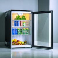 ثلاجة عرض زجاج باب واحد 165 لتر GEEPAS GSC1601BE