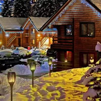 مصباح شعلة خارجي 96 LEDs مقاوم للماء بإضاءة وميض ا...