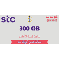 بطاقة كويك نت 300 جيجا 4 أشهر