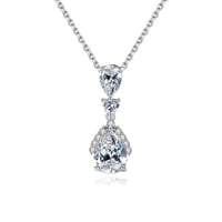 سلسال فضة بلونين مطلي بالذهب مزينة بمكعب الزركون