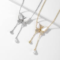 سلسال فاخر على شكل فراشة من الفضة عيار 925