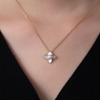 نصف طقم لؤلؤ مياه عذبة وأقراط مرصعة للنساء فضة عيا...