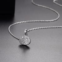 سلسال فضة أنيق على شكل صدفة من الزركون