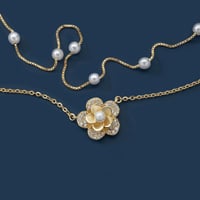 سلسال فاخر من الفضة الإسترلينية مطلية بالذهب عيار...