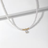 سلسال فضة 925 فاخر مرصع باللؤلؤ الطبيعي