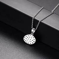 سلسال فضة أنيق على شكل صدفة من الزركون