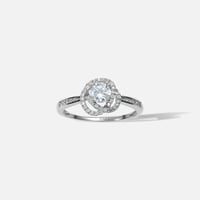 خاتم فضة استرليني S925 فاخر على شكل وردة مرصع بالز...