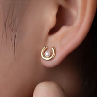 نصف طقم لؤلؤ مياه عذبة وأقراط مرصعة للنساء فضة عيا...