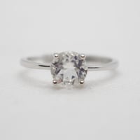 خاتم حجر القمر فضة عيار 925 حجم وسط