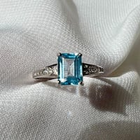 خاتم توباز فضة 925