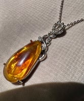 سلسال كهرمان (عنبر) فضة 925