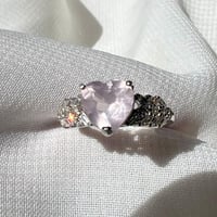 خاتم روز كوارتز فضة 925