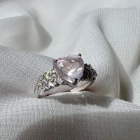 خاتم روز كوارتز فضة 925