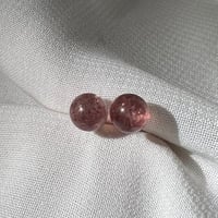 اقراط كوارتز الفراولة 4mm