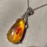 سلسال كهرمان (عنبر) فضة 925