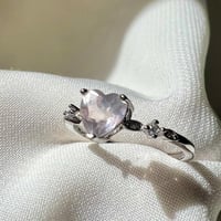 خاتم روز كوارتز فضة 925