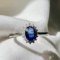 خاتم زفير ازرق فضة