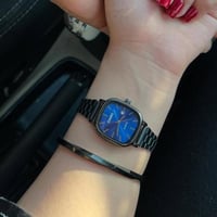 كاسيو LTP نسائي اسود مينا ازرق