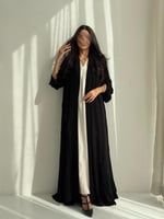 عباية دبل كلوش بتطريز منثور