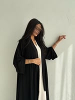 عباية كلوش تطريز بالكم والياقة